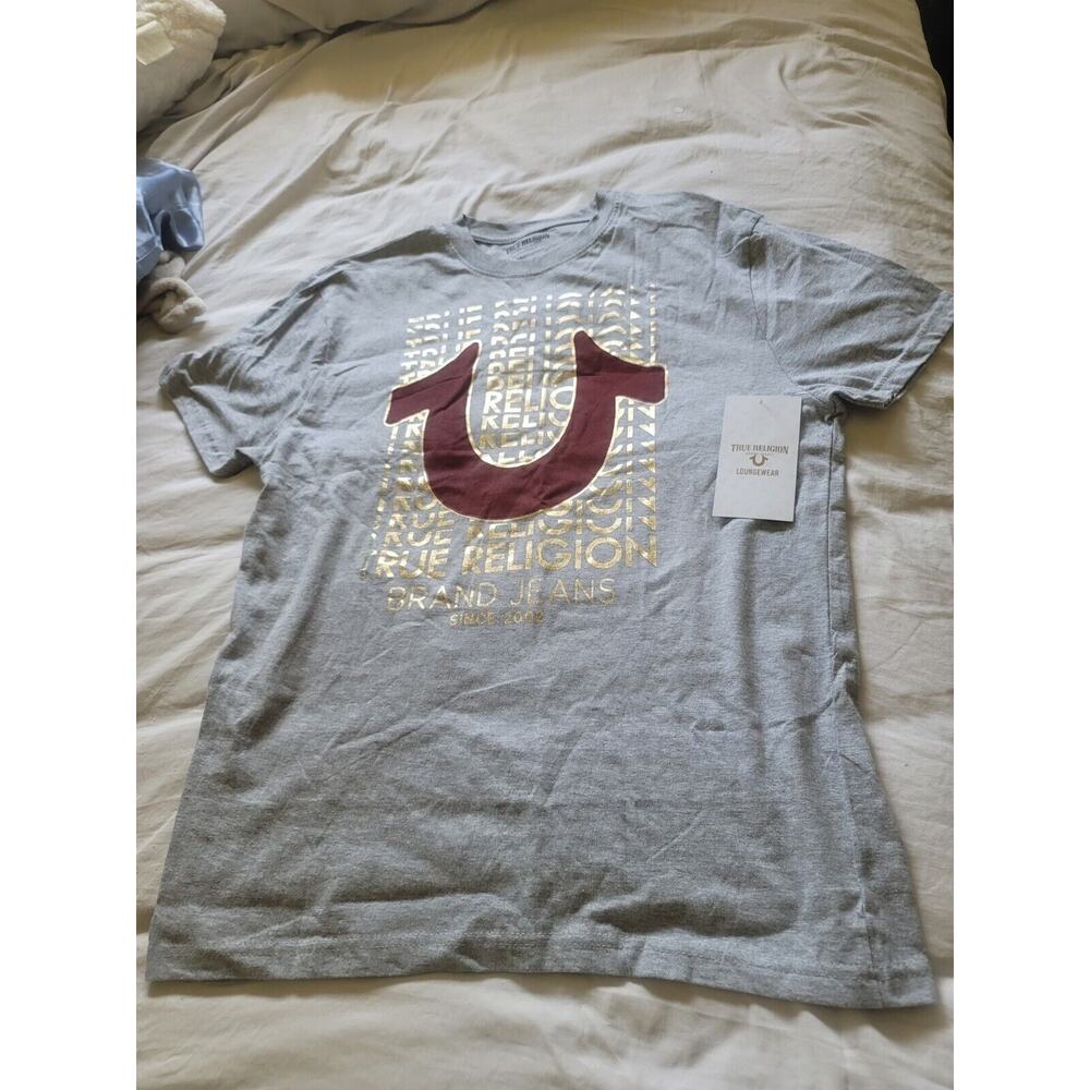 True Religion Loungewear Men’s T-shirt, Gray, Size Large NWT Comfy
